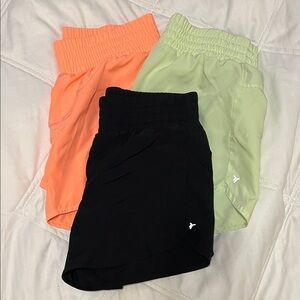 Old Navy Vibrant Shorts Trio - Black, Peach, Green